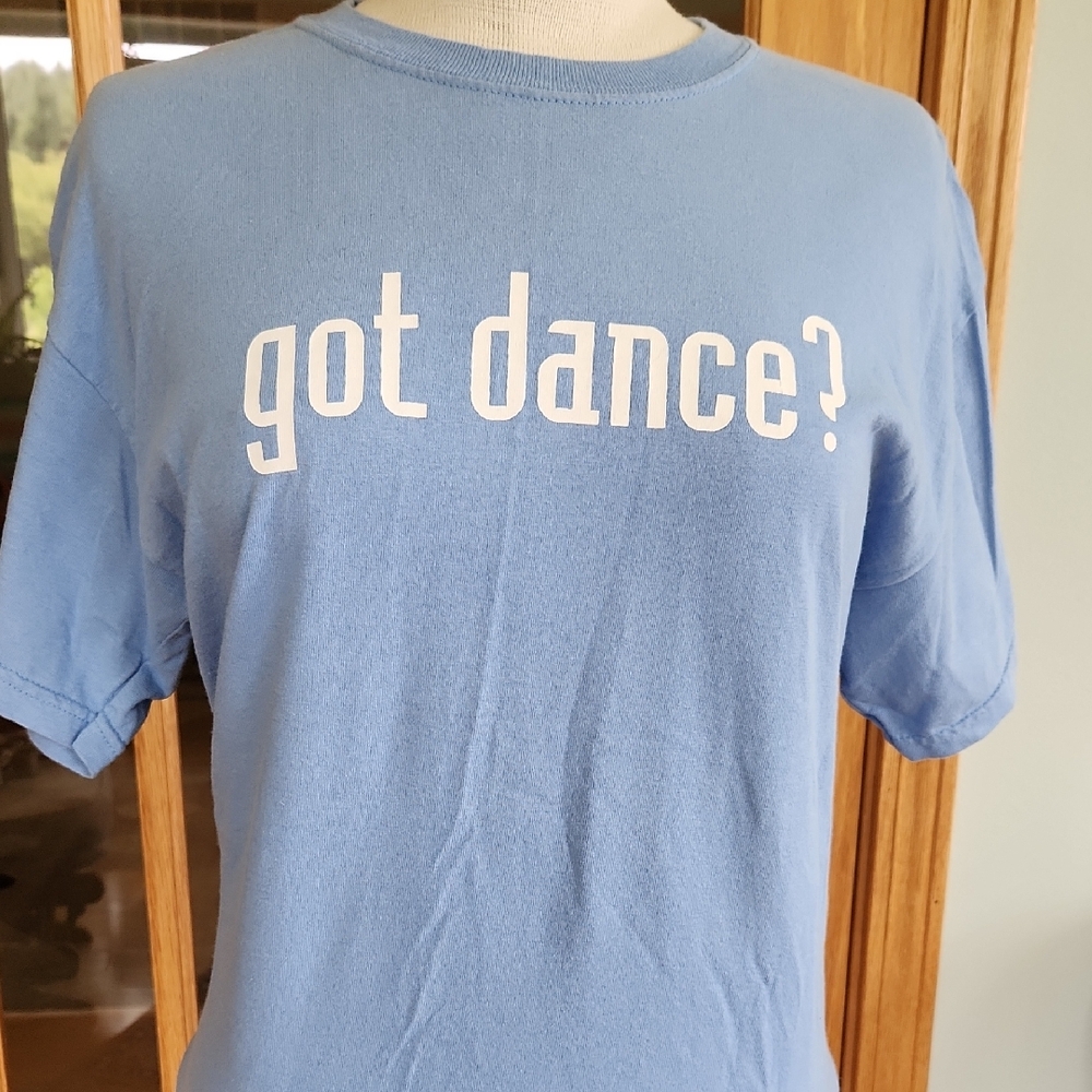 Periwinkle Blue 'Got Dance?' T-Shirt Sz M